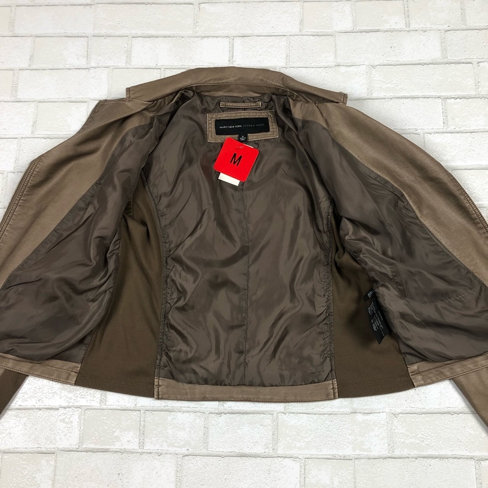 Andrew Marc Faux Leather Moto Jacket - Picture 3 of 8